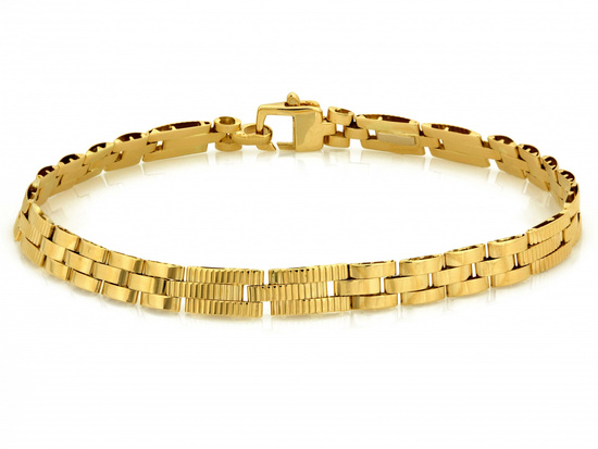 Złota bransoletka elementowa męska
