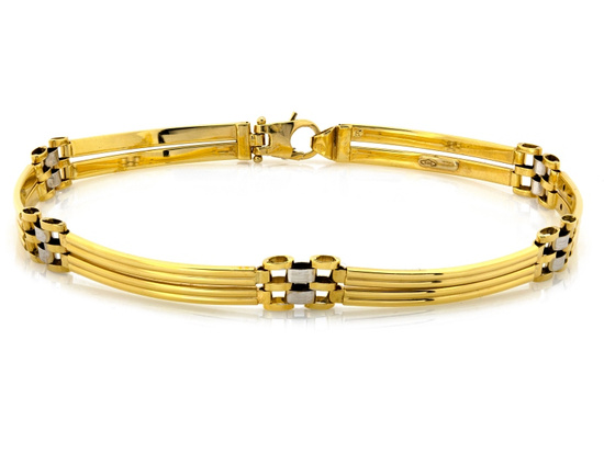 Bransoletka złota męska sztywne elementy