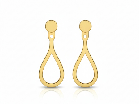 Kolczyki złote delikatne na sztyfcie modne