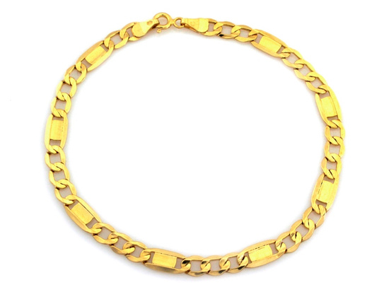 Złata bransoletka łańcuszkowa figaro 4.9mm