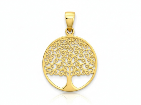 Zawieszka złota drzewo szczęścia