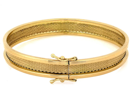 Bransoleta złota sztywna szeroka bangle ekskluzywna