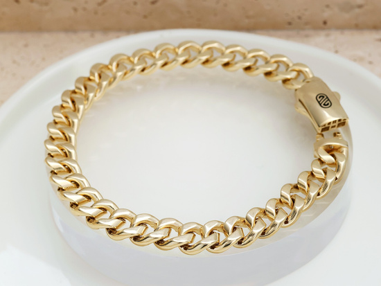 Bardzo gruba bransoleta złota męska oryginalna pancerka