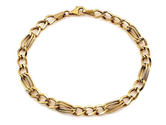 Bransoletka złota z lekkich owalnych ogniw