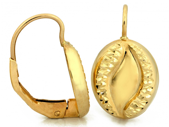 Kolczyki złote angielskie błyszczące