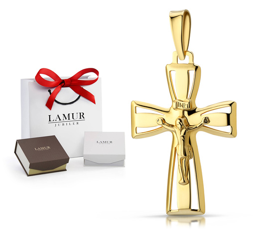 Złoty krzyżyk 585 - zawieszka 