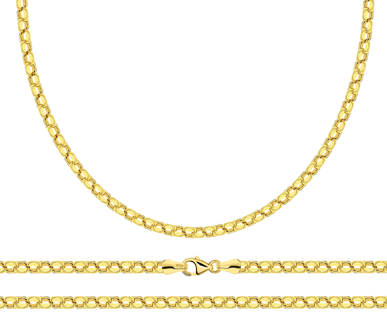 Złoty łańcuszek 585 rolo - 45 cm